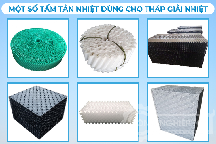 Có nhiều loại tấm tản nhiệt dùng cho tháp giải nhiệt nước